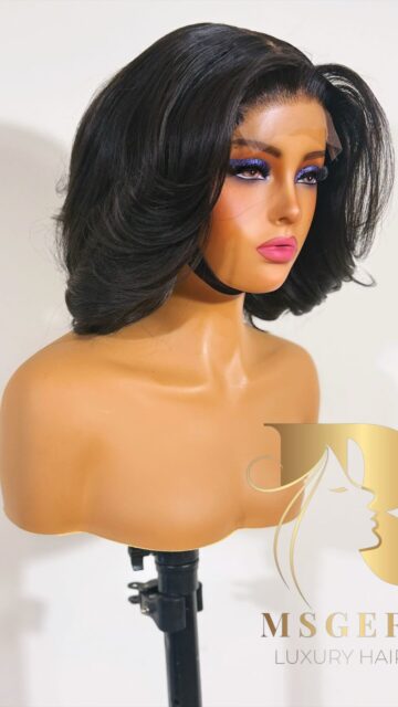 Soft Layered Bounce Wig 10 inches. Link in bio for details#gluelesswig #luxurywigs #bobwigs #readytowearwigs #wigsale
